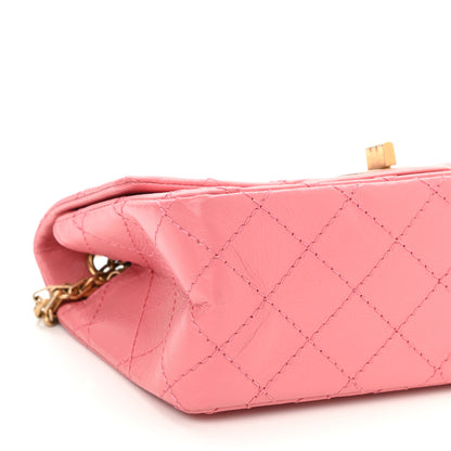 Chanel Aged Calfskin Quilted 2.55 Reissue Mini Flap Pink 8 of 9