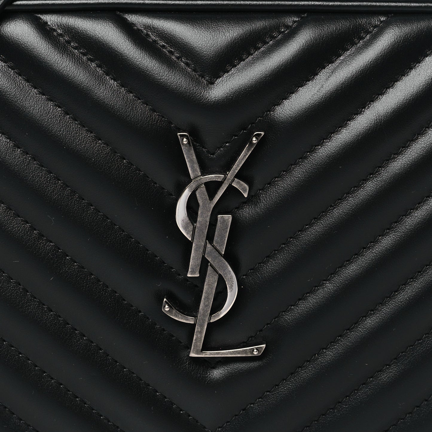 Calfskin Matelasse Monogram Lou Camera Bag Black