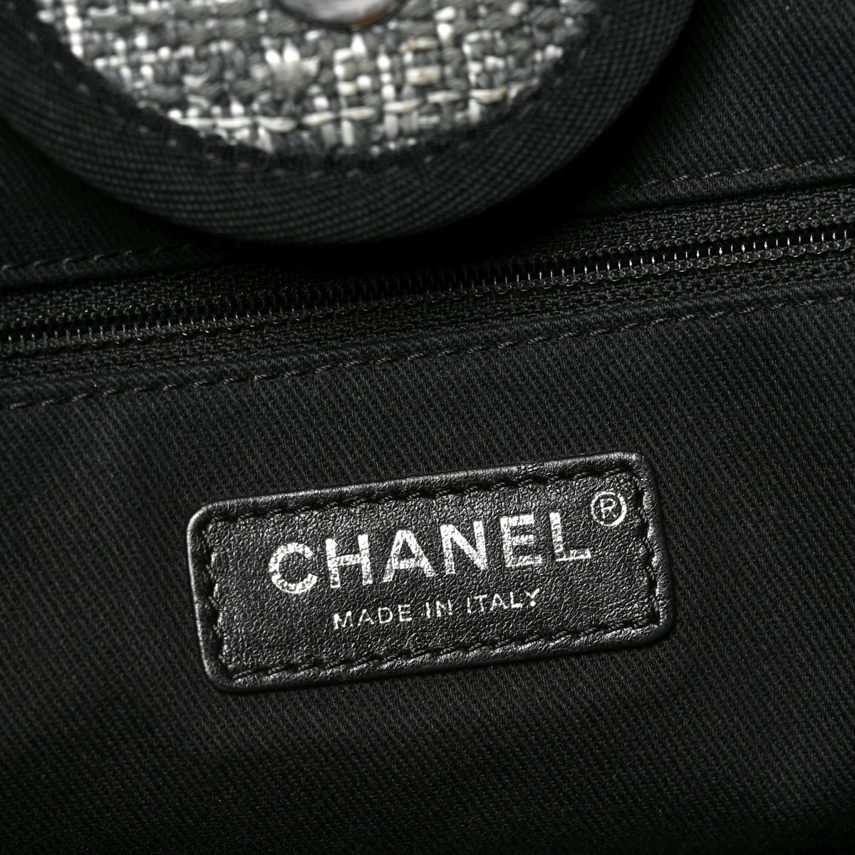 Chanel Canvas Medium Deauville Tote Charcoal 6 of 10