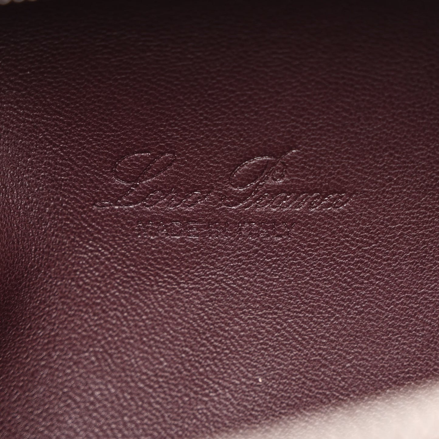 Grained Calfskin L19 Extra Pocket Pouch Azuki Beans