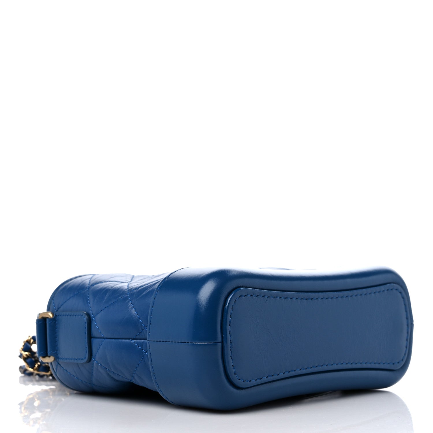 Chanel Aged Calfskin Quilted Small Gabrielle Hobo Blue 4 of 9