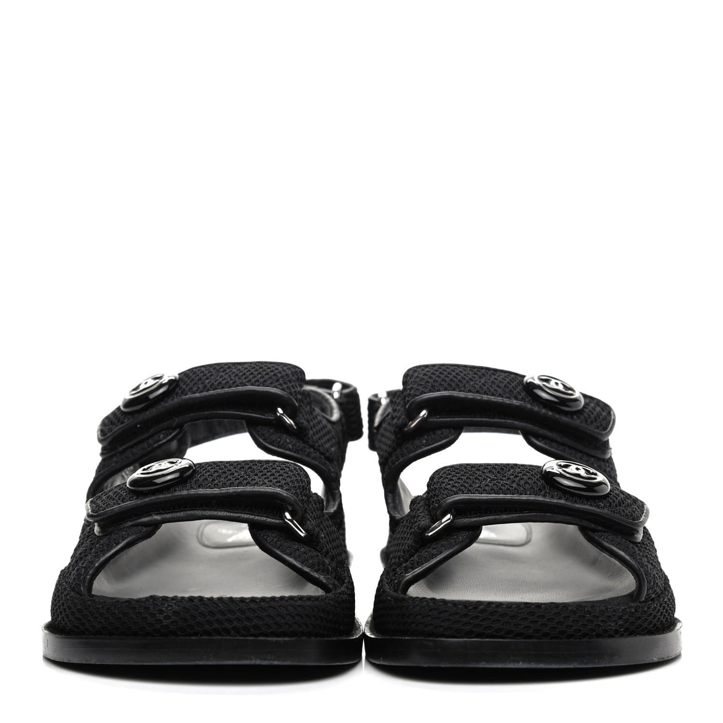 Fabric Velcro Dad Sandals 35 Black