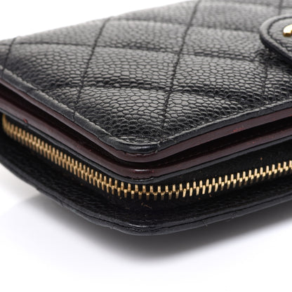 Chanel Caviar Quilted CC French Wallet Black 7 of 14