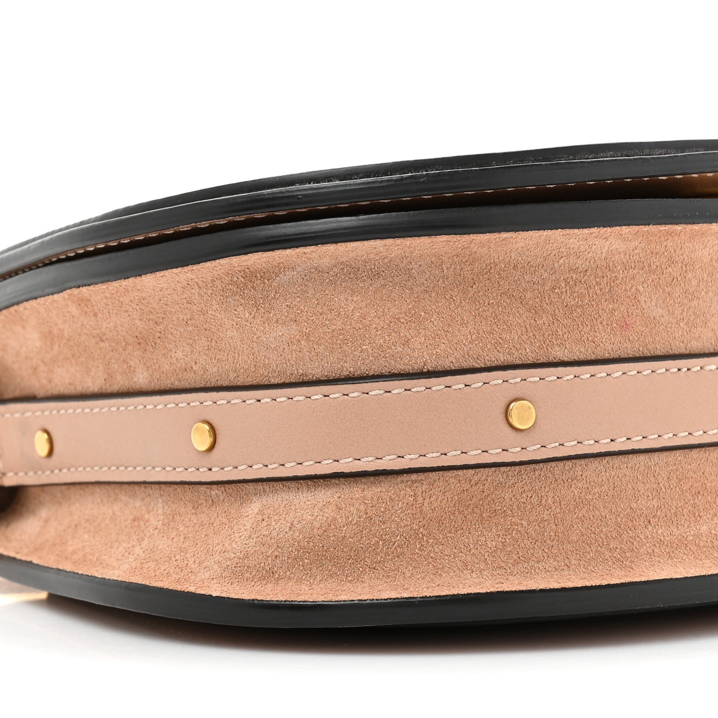 Calfskin Suede Small Nile Bracelet Bag Biscotti Beige