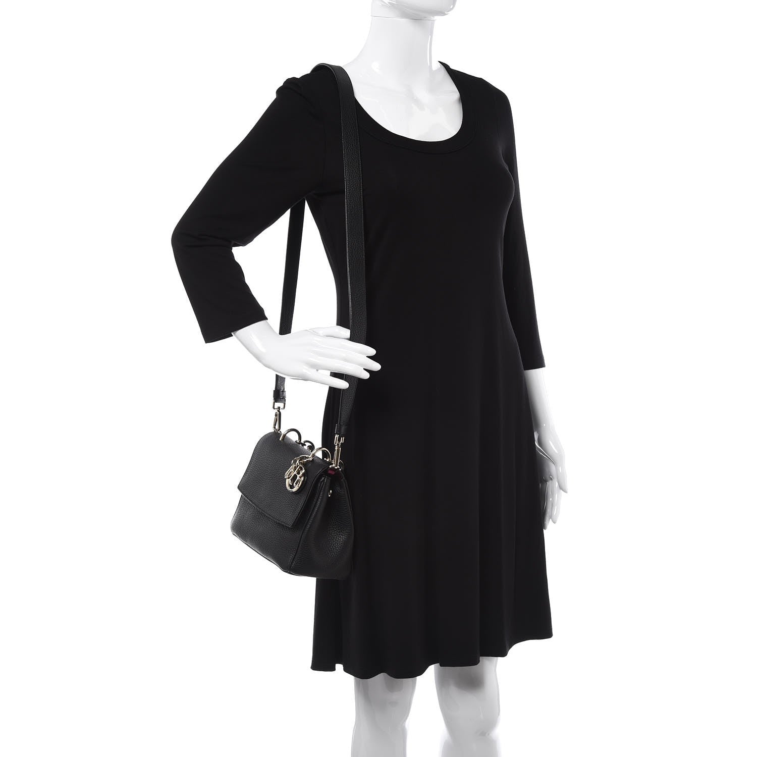 Christian Dior Bullcalf Mini Be Dior Flap Black Rose Indien 3 of 13
