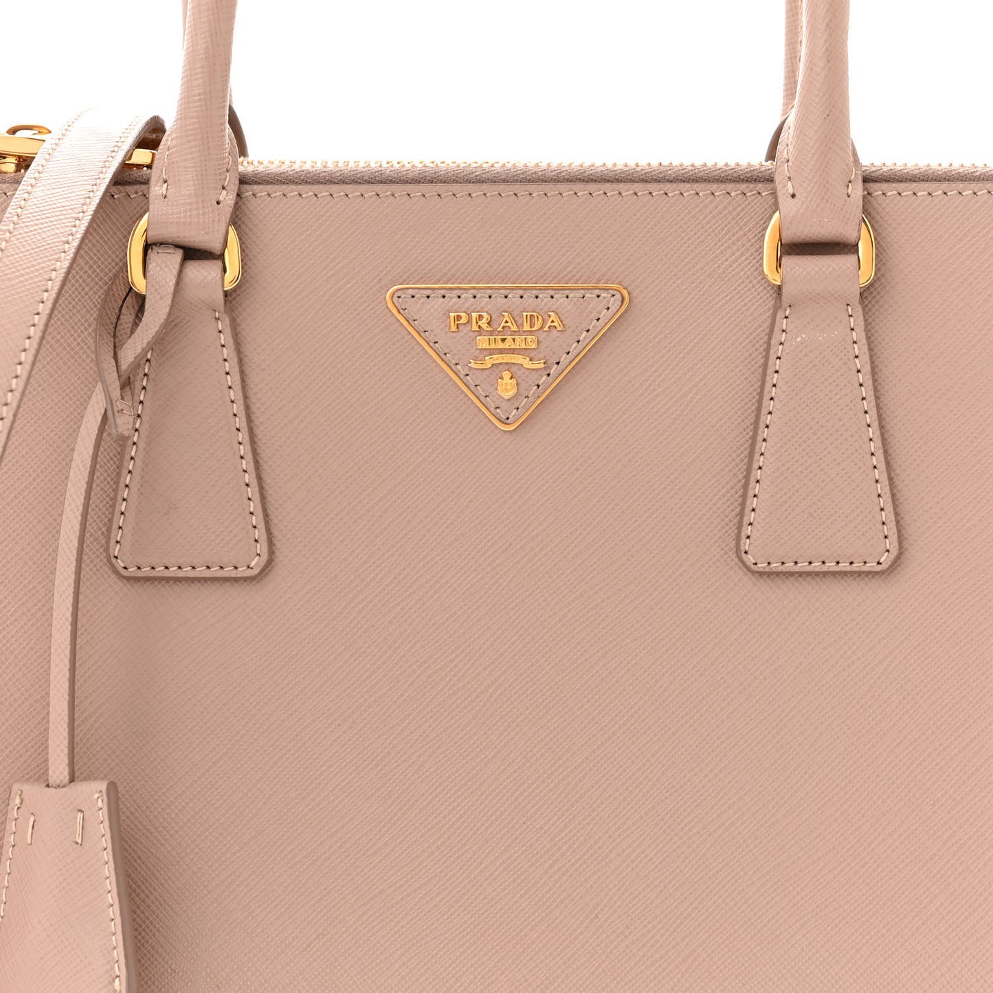 Saffiano Lux Small Galleria Double Zip Tote Cammeo