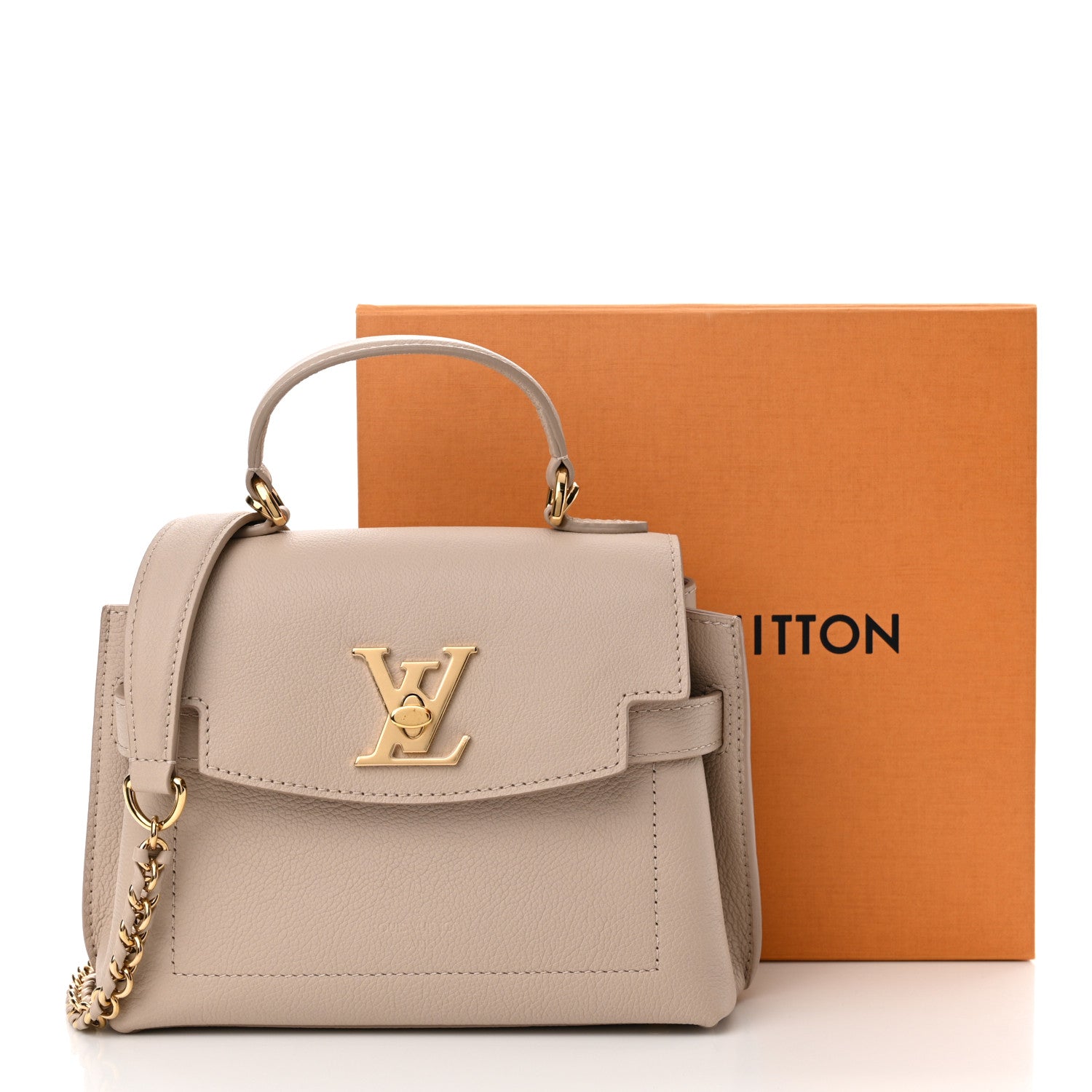 Louis Vuitton Soft Calfskin Mini Lockme Ever Greige 10 of 10