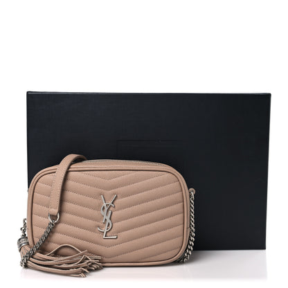 Saint Laurent Grain De Poudre Matelasse Monogram Mini Lou Camera Bag  Gold Sand 11 of 11