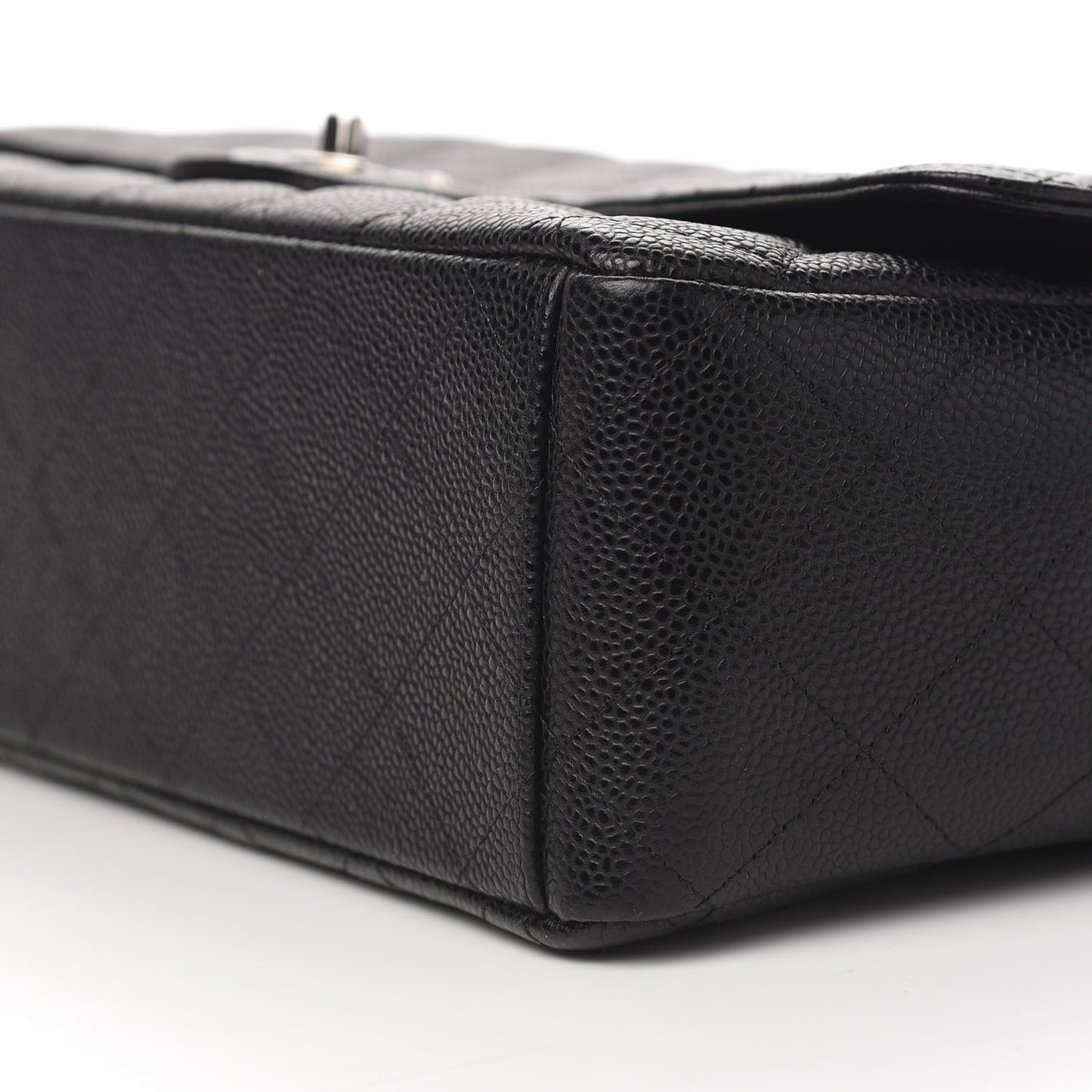 Caviar Quilted Maxi Double Flap Black