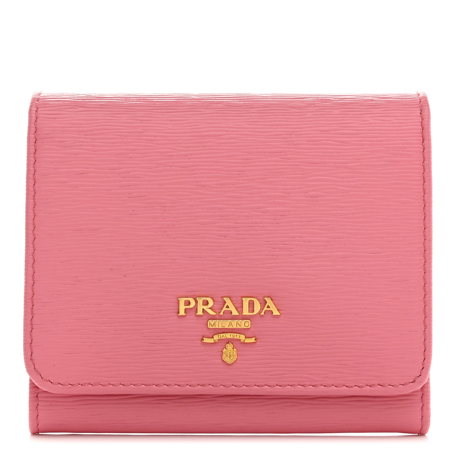 Prada Vitello Move Tri-Fold Compact Wallet Geranio 1 of 8