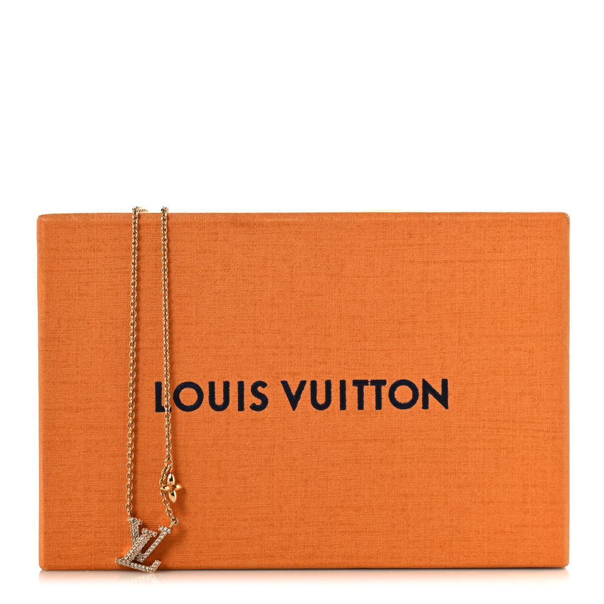Metal Crystal LV Iconic Necklace Gold