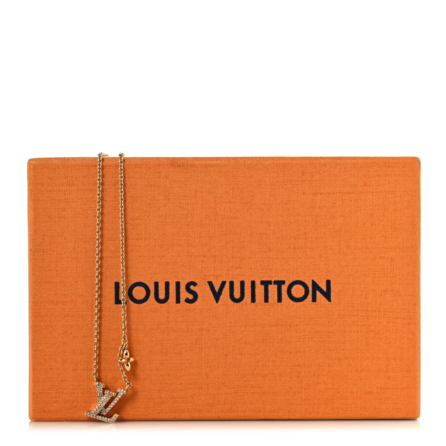Louis Vuitton Metal Crystal LV Iconic Necklace Gold 7 of 7