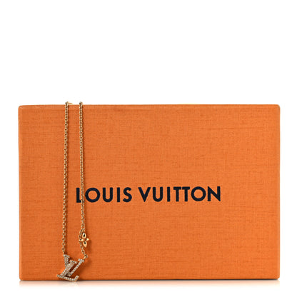 Louis Vuitton Metal Crystal LV Iconic Necklace Gold 7 of 7