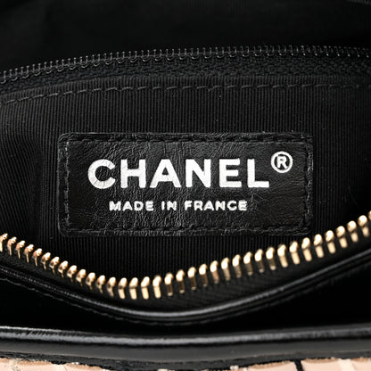 Chanel Tweed Calfskin Quilted Small Gabrielle Hobo Black Multicolor 5 of 10