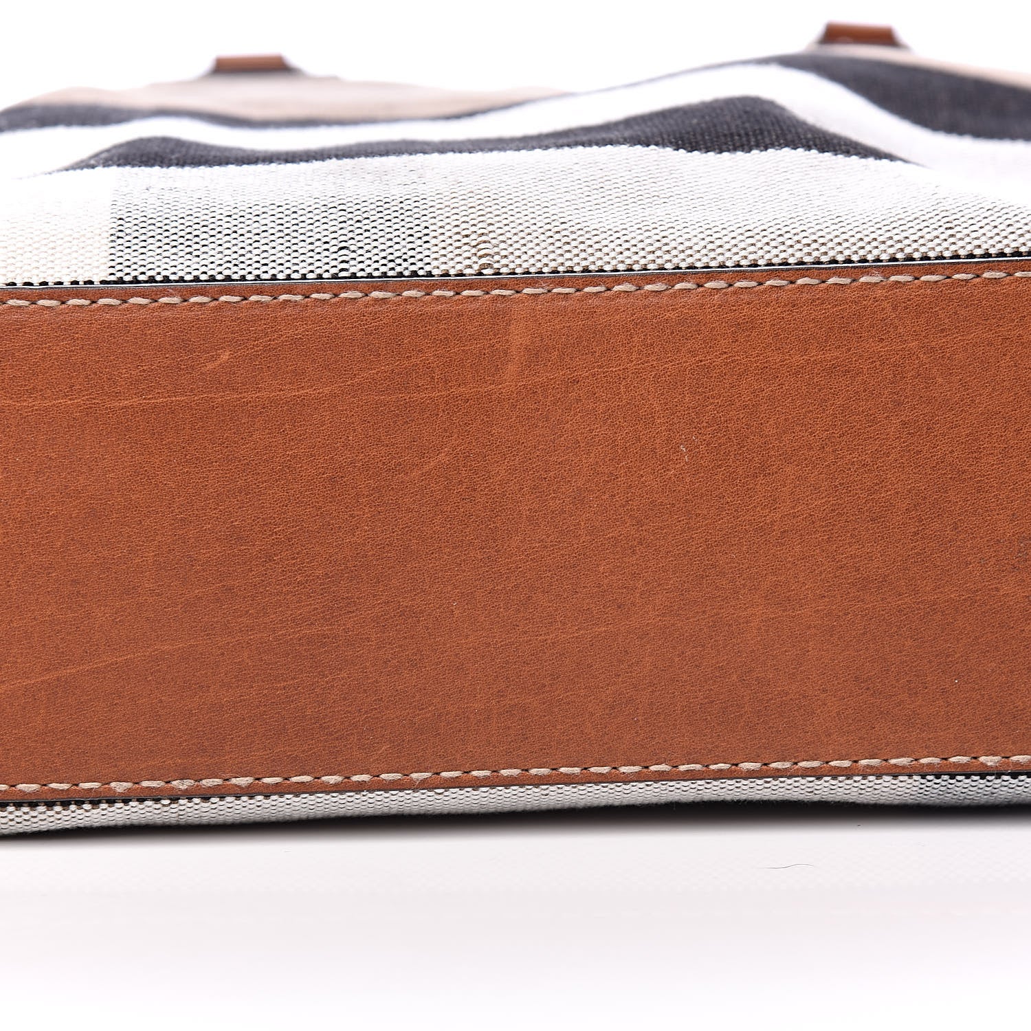 Burberry Canvas Mega Check Medium Tottenham Brit Tote Saddle Brown 10 of 11