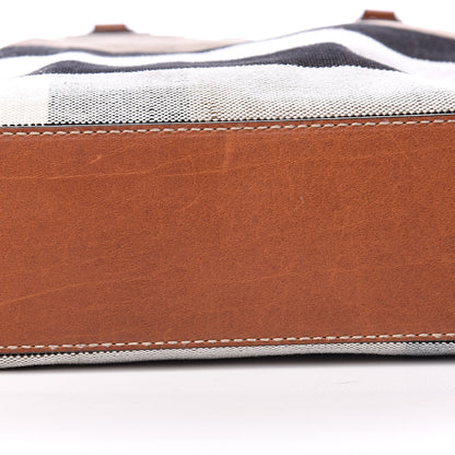 Burberry Canvas Mega Check Medium Tottenham Brit Tote Saddle Brown 10 of 11