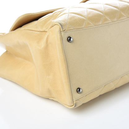 Chanel Calfskin Quilted Large Front Flap Tote Beige 5 of 15