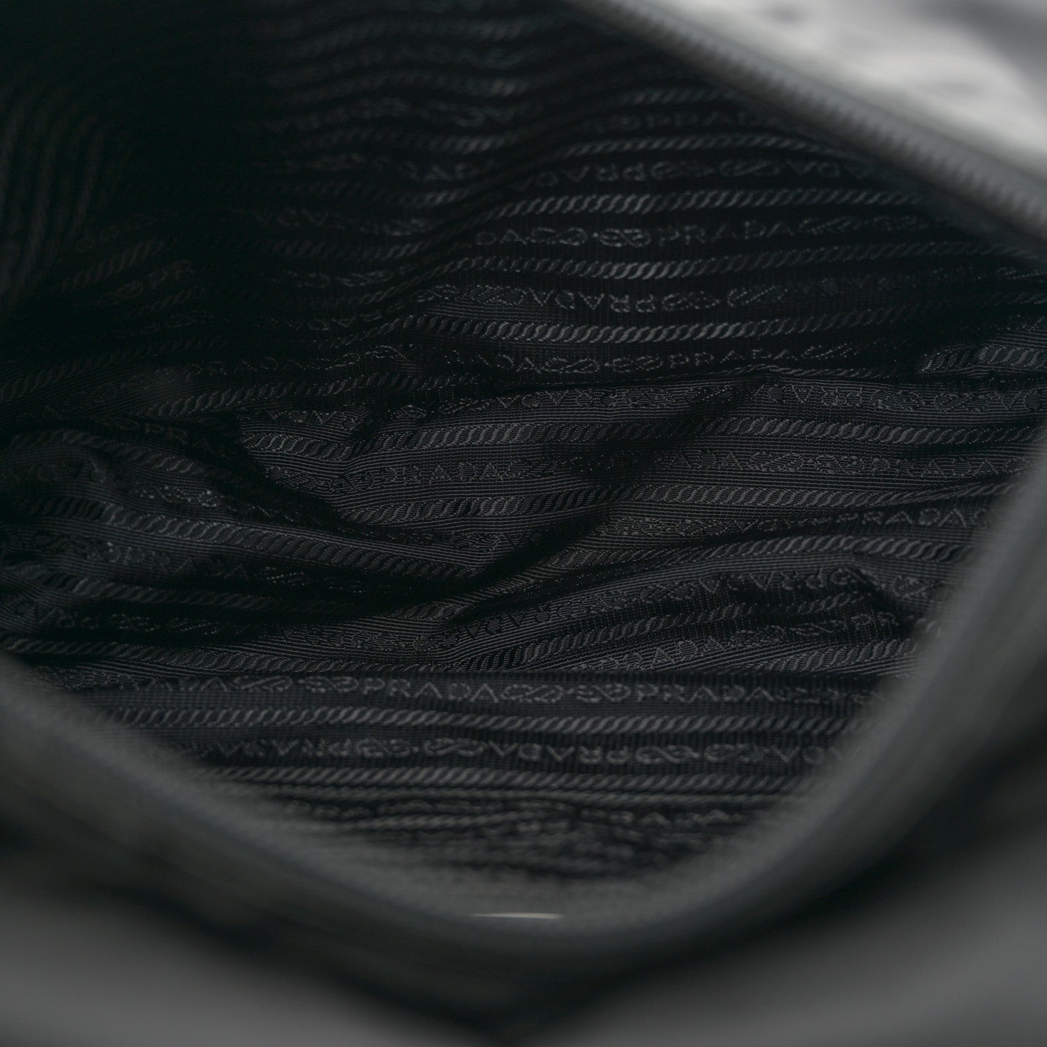 Prada Tessuto Nylon Saffiano Double Buckle Messenger Shoulder Bag Black 5 of 10