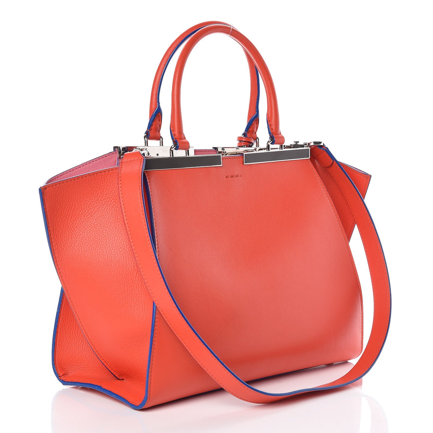 Vitello Dolce Shiny Nappa Petite 3Jours Tote Papavero