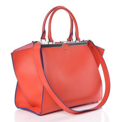 Fendi Vitello Dolce Shiny Nappa Petite 3Jours Tote Papavero 3 of 10