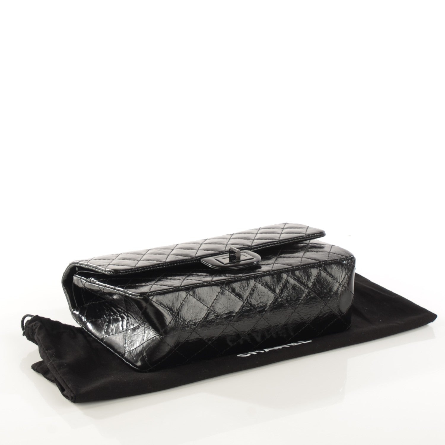 Chanel Glazed Calfskin Quilted 2.55 Reissue 225 Flap Black 4 of 8