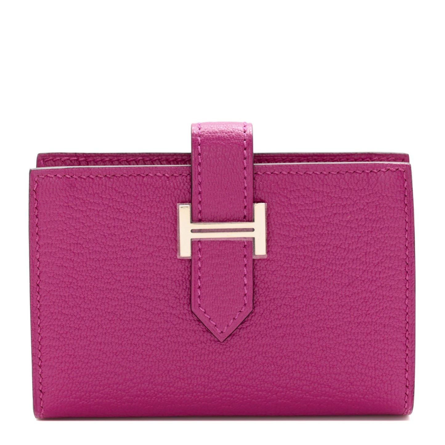 Chevre Mysore Mini Bearn Wallet Rose Pourpre