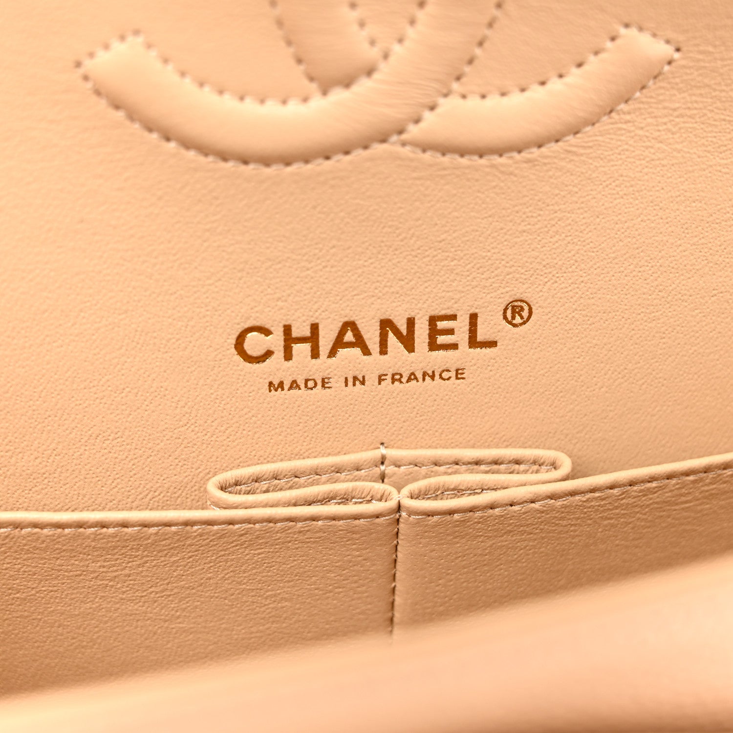 Chanel Caviar Quilted Medium Double Flap Beige 6 of 11