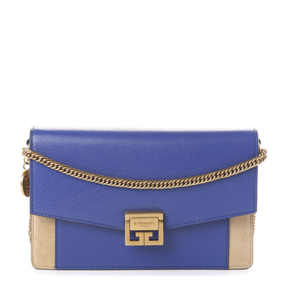Givenchy Goatskin Suede GV3 Mini Chain Bag Midnight Blue 1 of 9