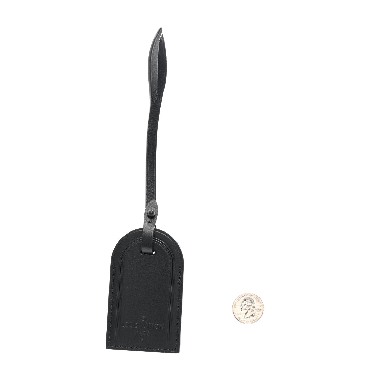 Louis Vuitton Calfskin Luggage Tag Black 2 of 3