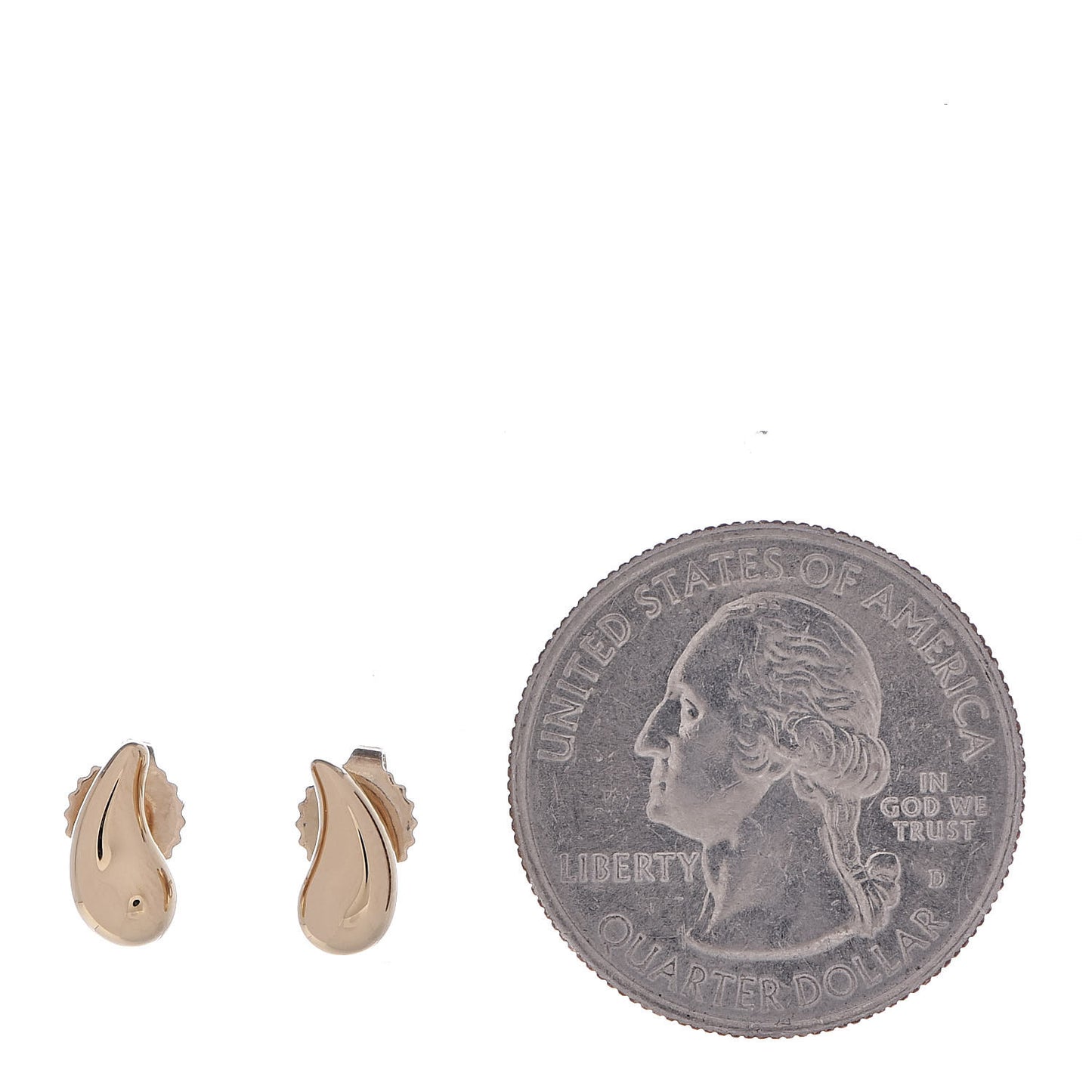18K Yellow Gold 10mm Elsa Peretti Teardrop Earrings