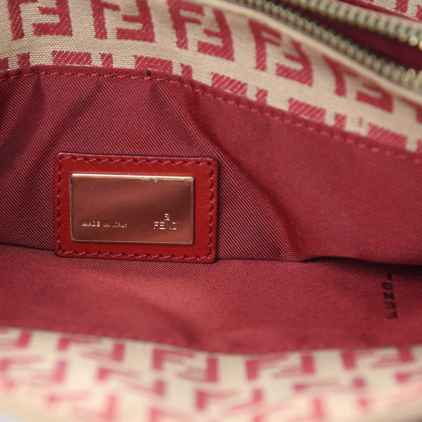Zucchino Vitello Tote Beige Rosso