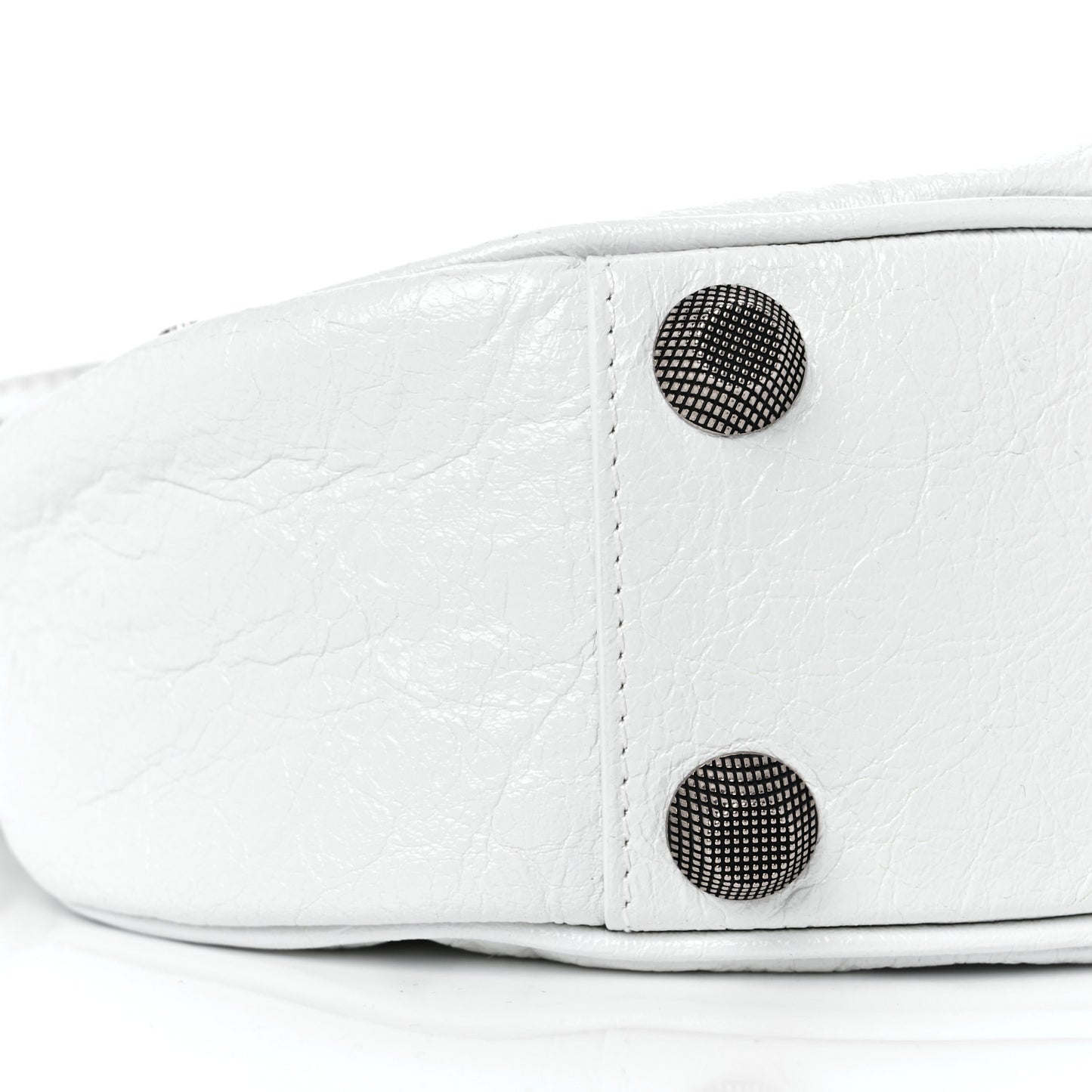 Agneau Arena Small Le Cagole Shoulder Bag Optic White