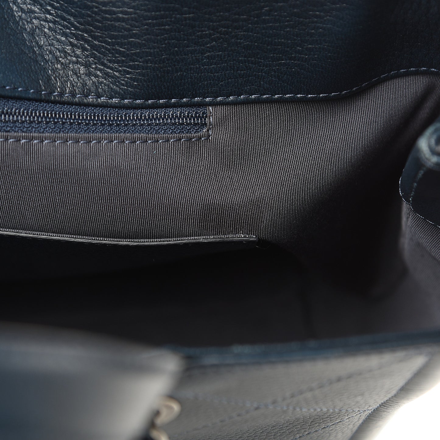 Deerskin Stitched Large CC Shopping Tote Navy
