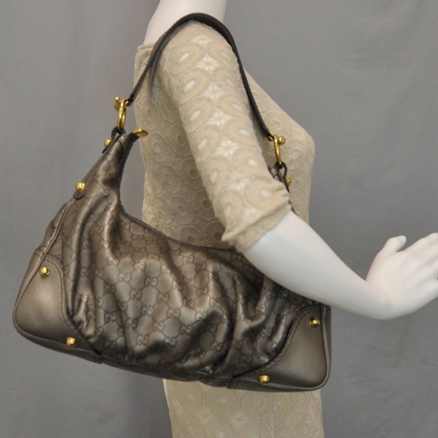 Gucci Guccissima Medium Jockey Hobo 2 of 9