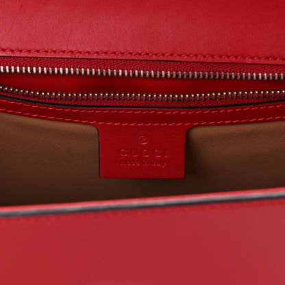 Gucci Calfskin Snakeskin Small Lilith Top Handle Bag Red 6 of 12