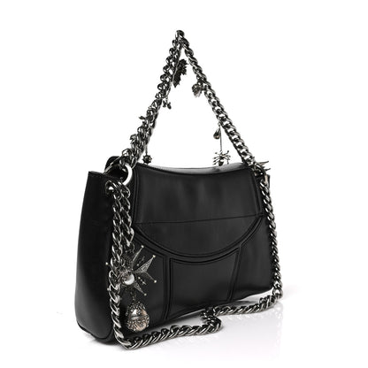 Alexander McQueen Nappa Chain Medallion Satchel Black 3 of 9