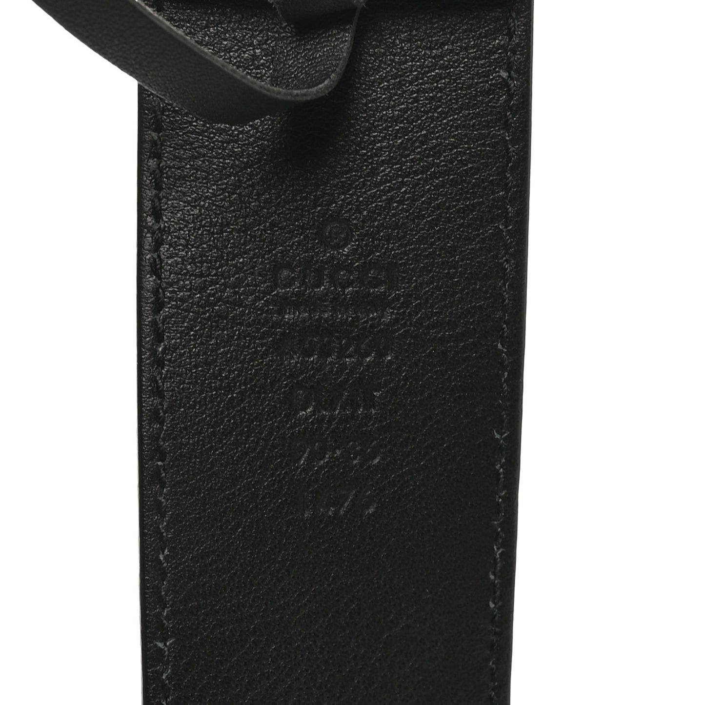 Moon Calfskin Pearl Double G 40mm Belt 90 36 Black Cream
