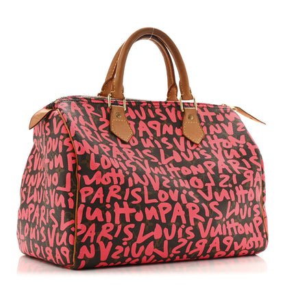 Louis Vuitton Monogram Graffiti Speedy 30 Fuchsia 3 of 14