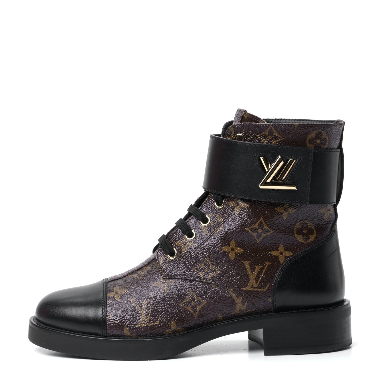Calfskin Monogram Wonderland Flat Ranger Boots 40 Black