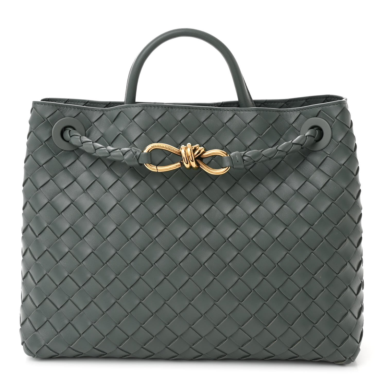 Bottega Veneta Nappa Intrecciato Medium Andiamo Shoulder Bag Slate 1 of 10