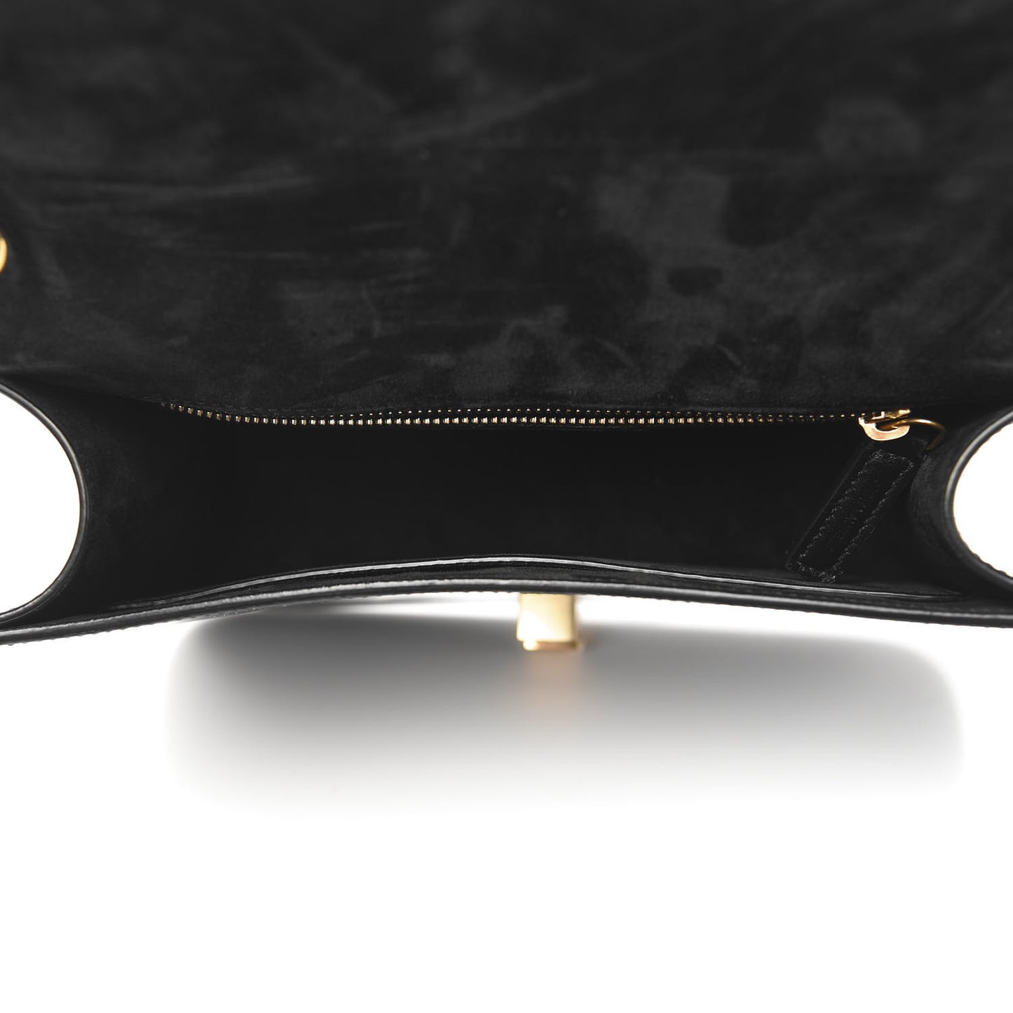 Patent Calfskin Carre Satchel Black