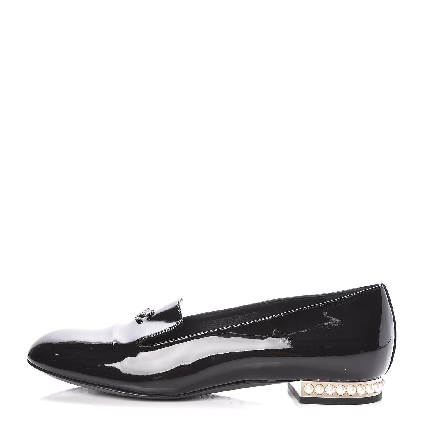 Patent Calfskin Pearl CC Oxfords 37.5 Black