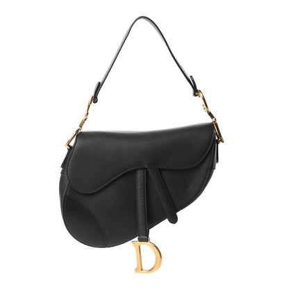 Christian Dior Grained Calfskin Saddle Bag Black 1 of 12