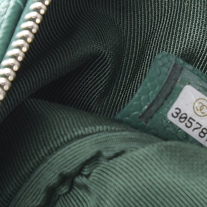 Chanel Caviar Quilted Small Cosmetic Case Green 7 of 7