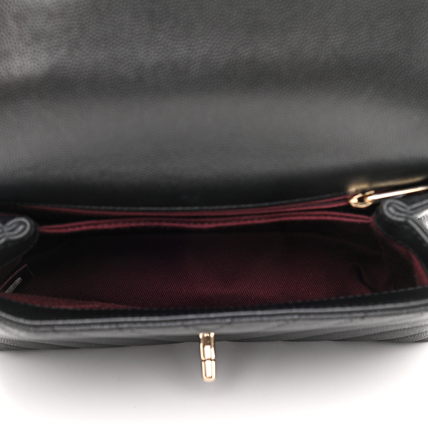 Chanel Caviar Chevron Quilted Mini Coco Handle Flap Black 5 of 9
