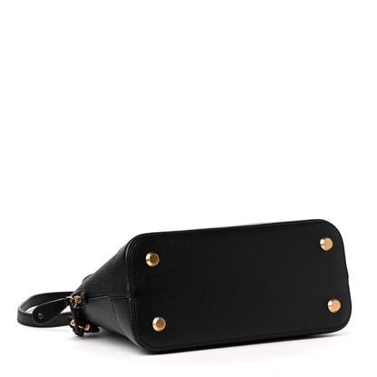 Balenciaga Grained Calfskin Logo S Ville Top Handle Bag Black White 3 of 4