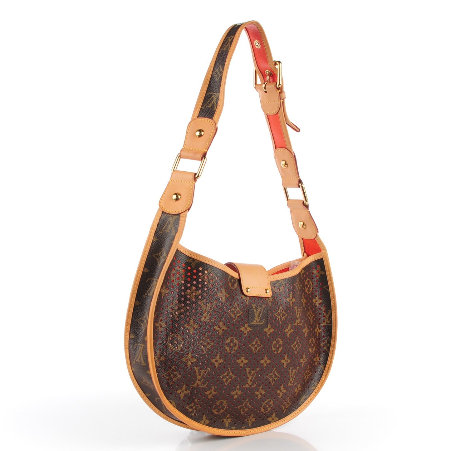 Monogram Perforated Demi-Lune Orange