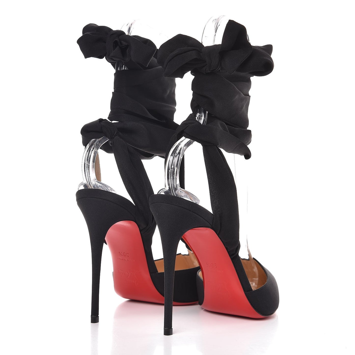 Satin Douce Du Desert 100 Heels 39.5 Black