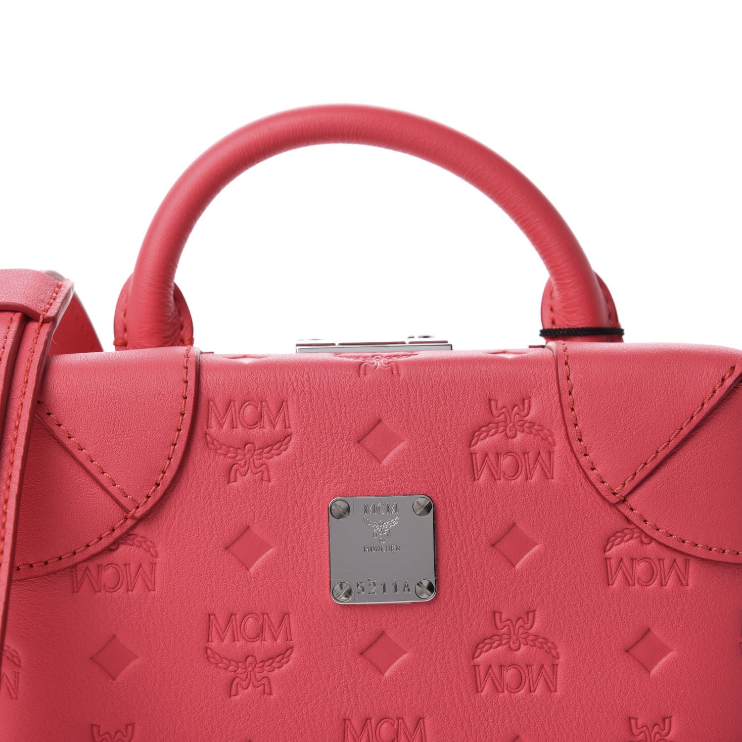 MCM Calfskin Ottomar Monogram Soft Berlin Crossbody Teaberry 10 of 10