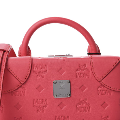 MCM Calfskin Ottomar Monogram Soft Berlin Crossbody Teaberry 10 of 10